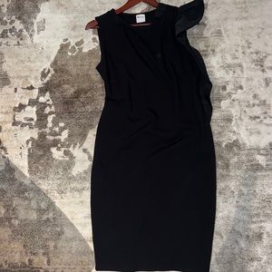 RED VALENTINO

Side Frill Black Dress